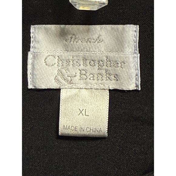 Vintage Y2K Christopher & Banks Black Trucker-Style Jacket, Size XL - Picture 3 of 3